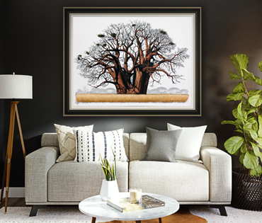 A Nicky van Rensburg painting of a baobab