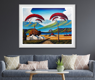 A Nicky van Rensburg painting of a landscape