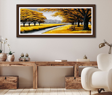 A Nicky van Rensburg painting of a park scene